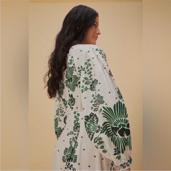 FARM Rio Green and White Maxi Dress - Picture 3 of 6